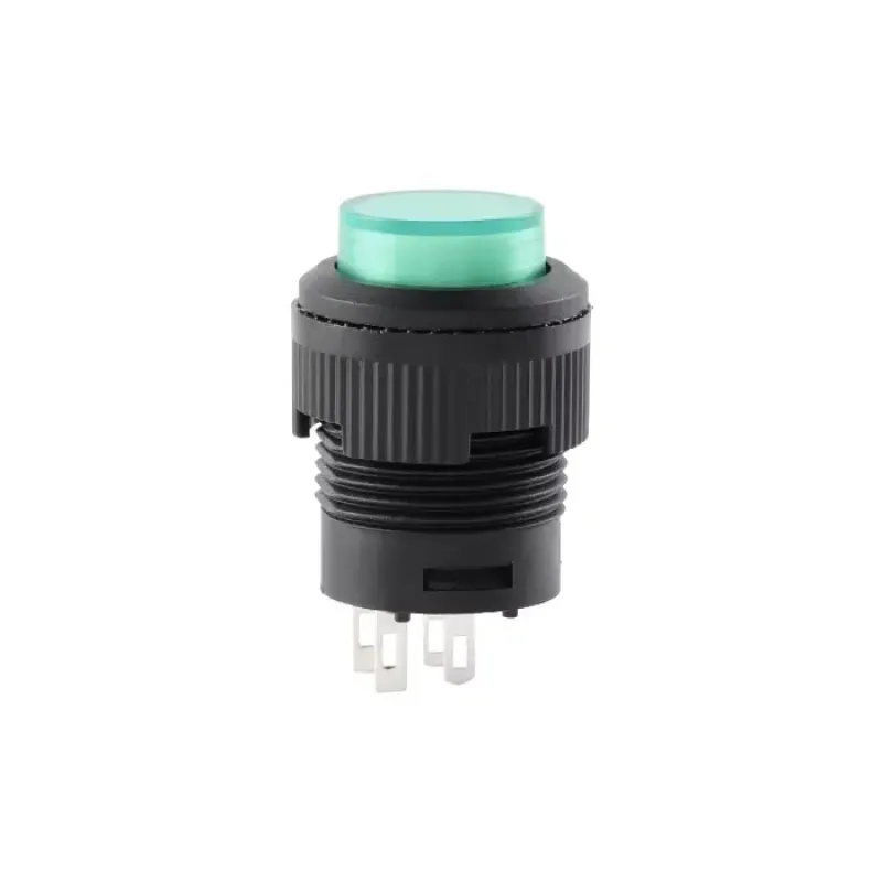 Lampă cu Led Comutator Momentan cu Buton 16mm 250V 3A R16-503 - VERDE Lampă cu Led Comutator Momentan cu Buton 16mm 250V 3A R16-503 - VERDE