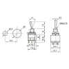 MTS-203 Comutator Basculant 250V 3A 6 Pin DPDT ON-OFF-ON MTS-203 Comutator Basculant 250V 3A 6 Pin DPDT ON-OFF-ON