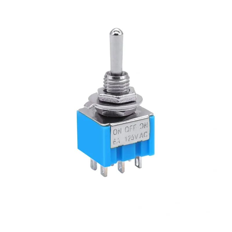 MTS-203 Comutator Basculant 250V 3A 6 Pin DPDT ON-OFF-ON MTS-203 Comutator Basculant 250V 3A 6 Pin DPDT ON-OFF-ON