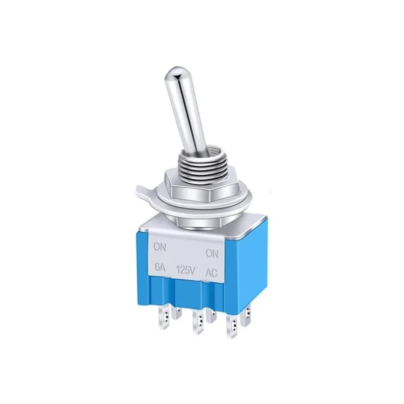 MTS-203 Comutator Basculant 250V 3A 6 Pin DPDT ON-OFF-ON MTS-203 Comutator Basculant 250V 3A 6 Pin DPDT ON-OFF-ON