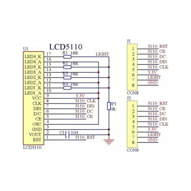 Nokia 5110 Modul Ecran LCD - 84x48 Pixeli LCD cu Iluminare Din Spate Nokia 5110 Modul Ecran LCD - 84x48 Pixeli LCD cu Iluminare Din Spate