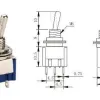 MTS-102 Întrerupător Basculant 250V 3A SPDT ON-ON MTS-102 Întrerupător Basculant 250V 3A SPDT ON-ON