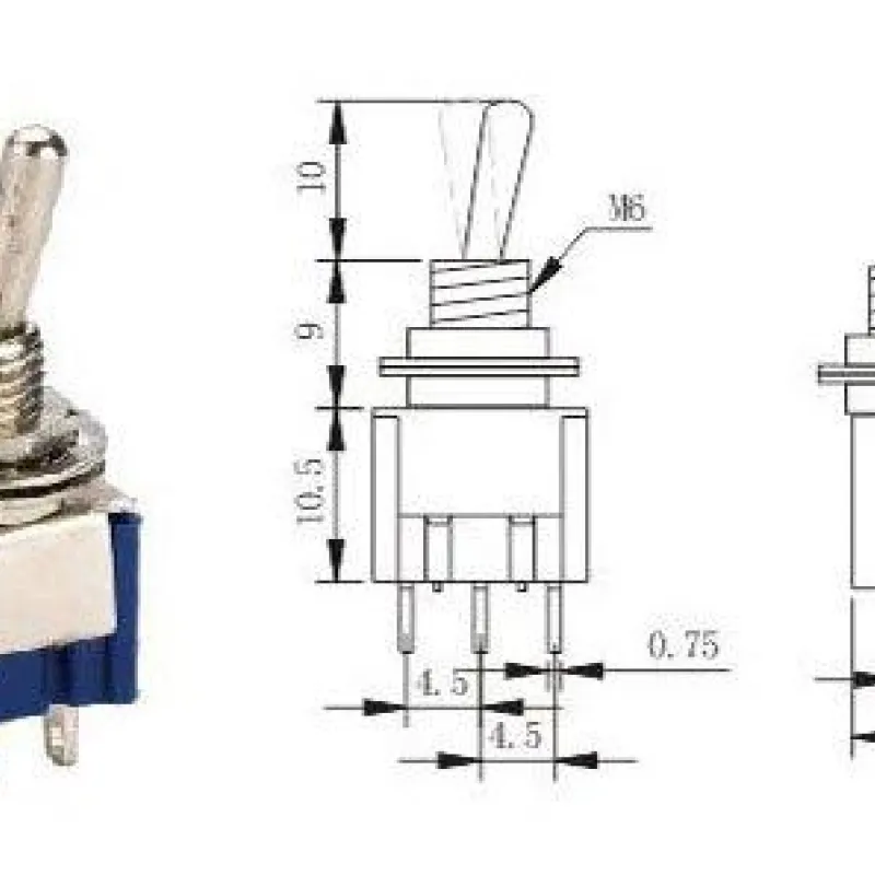 MTS-102 Întrerupător Basculant 250V 3A SPDT ON-ON MTS-102 Întrerupător Basculant 250V 3A SPDT ON-ON