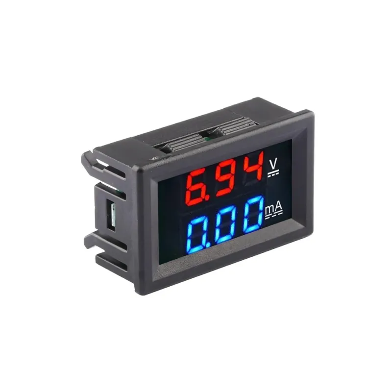 DC 0-100V 10A Voltmetru Digital Ampermetru - Roșu și Albastru cu Carcasă DC 0-100V 10A Voltmetru Digital Ampermetru - Roșu și Albastru cu Carcasă