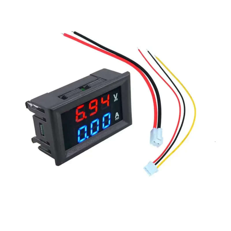 DC 0-100V 10A Voltmetru Digital Ampermetru - Roșu și Albastru cu Carcasă DC 0-100V 10A Voltmetru Digital Ampermetru - Roșu și Albastru cu Carcasă