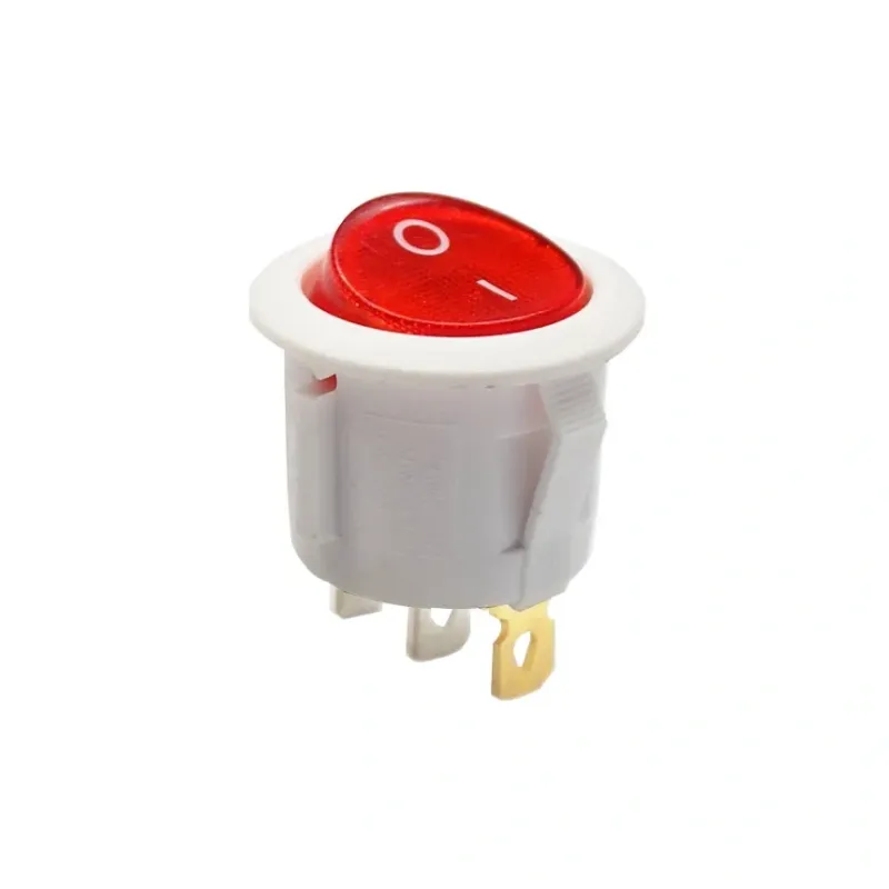 ON/OFF Mini Rocker Switch SPDT Illuminated 250V 6A 3 Pin - WHITE ON/OFF Mini Rocker Switch SPDT Illuminated 250V 6A 3 Pin - WHITE