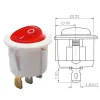 ON/OFF Mini Rocker Switch SPDT Illuminated 250V 6A 3 Pin - WHITE ON/OFF Mini Rocker Switch SPDT Illuminated 250V 6A 3 Pin - WHITE