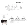 14mm 7-Segment 3 Digit Display Common Cathode 5631AS - RED 14mm 7-Segment 3 Digit Display Common Cathode 5631AS - RED