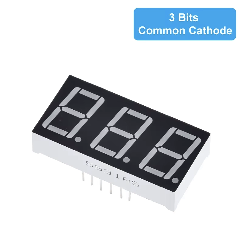 14mm 7-Segment 3 Digit Display Common Cathode 5631AS - RED 14mm 7-Segment 3 Digit Display Common Cathode 5631AS - RED