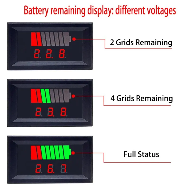 Indicator Nivel Încărcare Baterie Auto - 12V 24V 36V 48V 60V 72V (ROȘU) Indicator Nivel Încărcare Baterie Auto - 12V 24V 36V 48V 60V 72V (ROȘU)