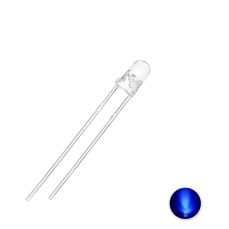 LED 3mm Transparent Blue LED 3mm Transparent Blue
