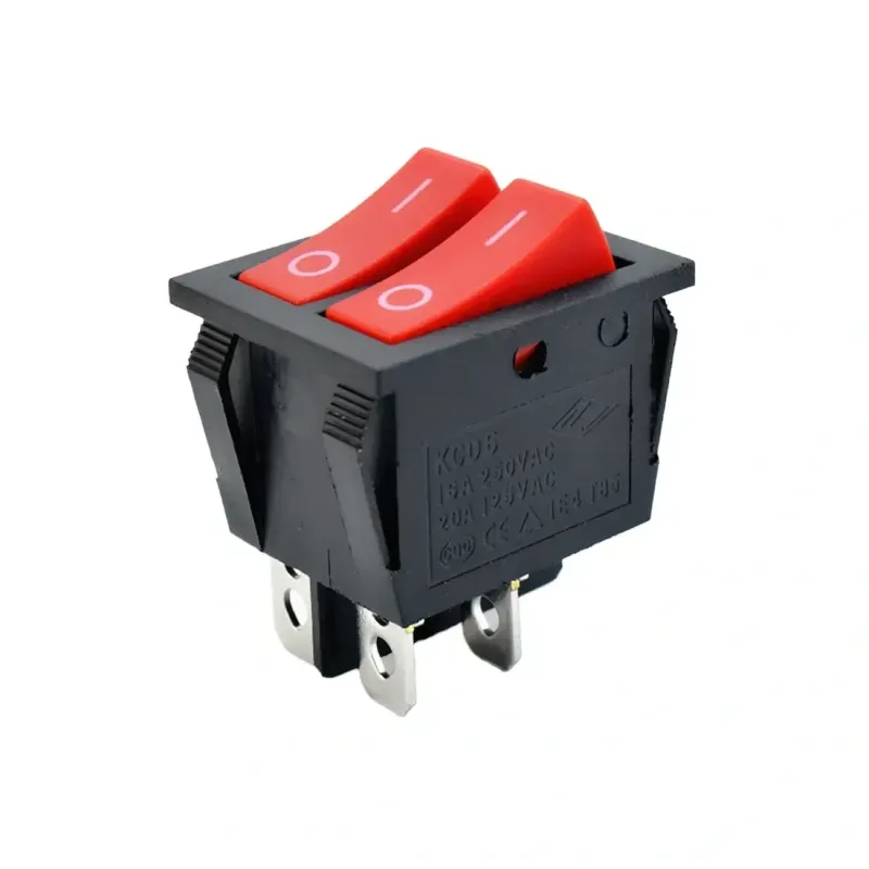 KCD6 ON-OFF Rocker Switch SPST 4 Pin 2-Way 250V 15A - Red