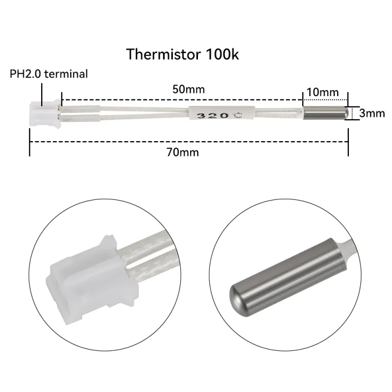 Termistor 320°C Compatibil cu Hotend K1 / K1 Max / K1C Termistor 320°C Compatibil cu Hotend K1 / K1 Max / K1C