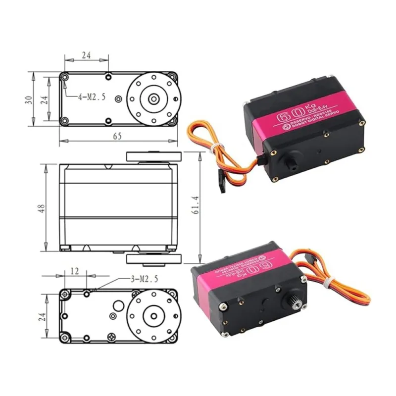 RDS5160 Servo Motor 60kg 180 Degree RDS5160 Servo Motor 60kg 180 Degree