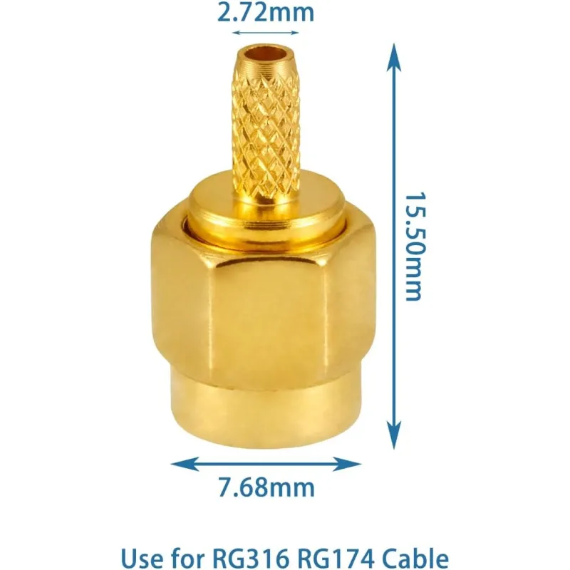 RP-SMA Conector RF Masculin Pentru RG316 RG174 RG178 RP-SMA Conector RF Masculin Pentru RG316 RG174 RG178