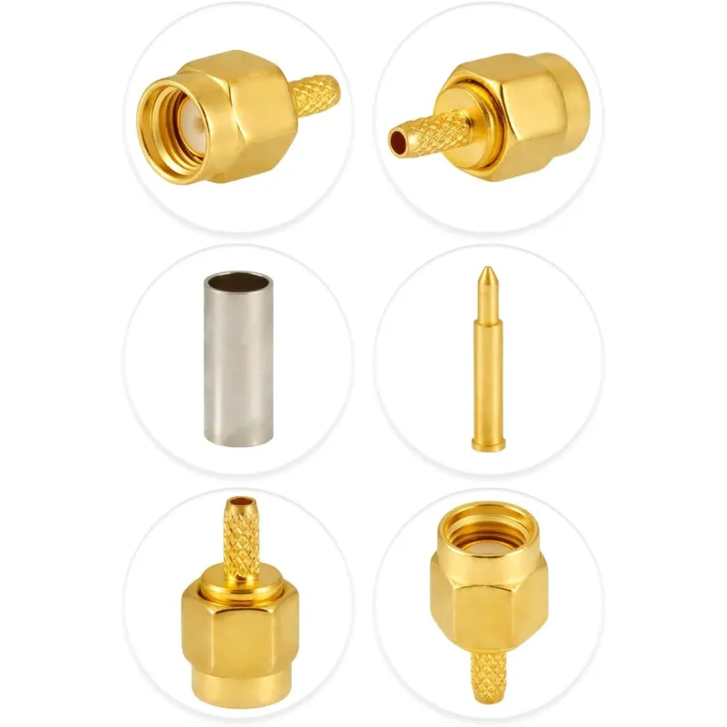 RP-SMA Conector RF Masculin Pentru RG316 RG174 RG178 RP-SMA Conector RF Masculin Pentru RG316 RG174 RG178