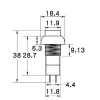 12mm Push Button Momentary ON-OFF 3A PBS-11B - YELLOW 12mm Push Button Momentary ON-OFF 3A PBS-11B - YELLOW