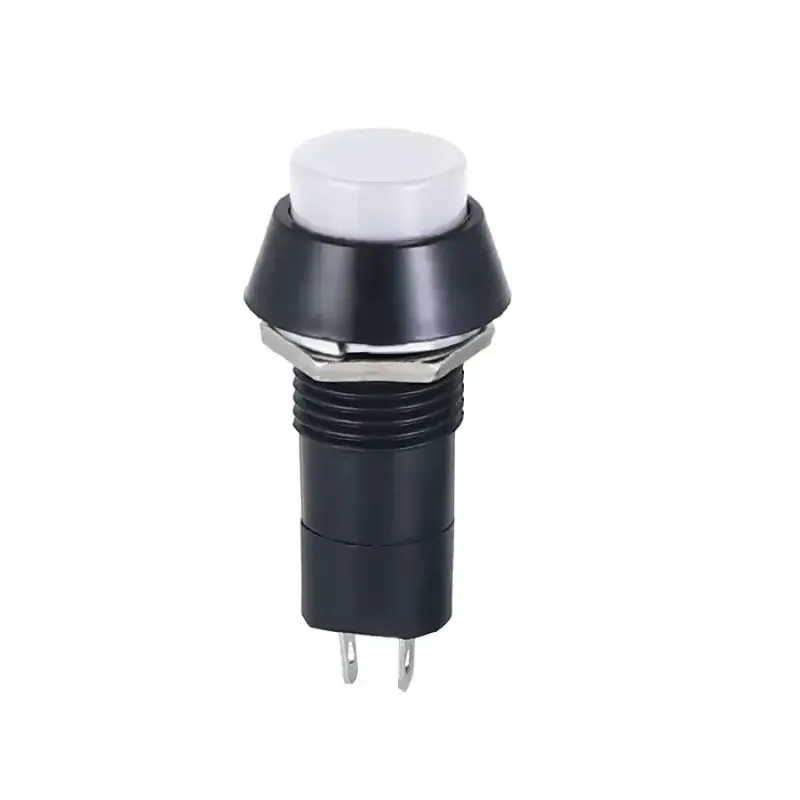 12mm Buton de Împingere Momentan ON-OFF 3A PBS-11B - ALB 12mm Buton de Împingere Momentan ON-OFF 3A PBS-11B - ALB