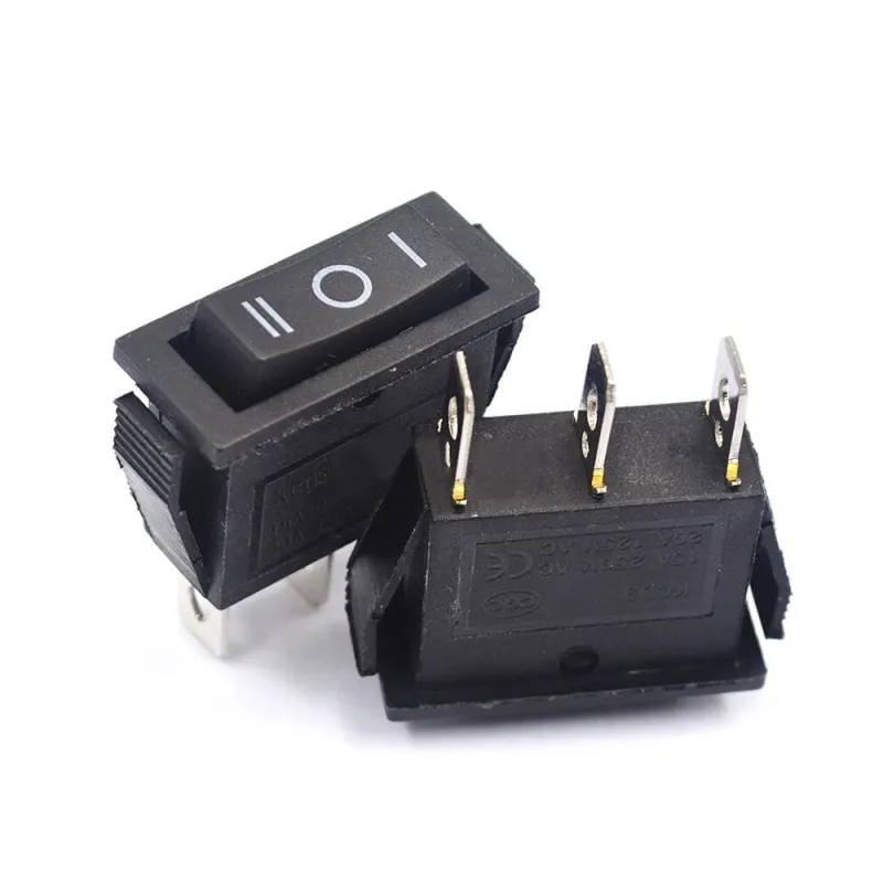 KCD3-103 Comutator Basculant SPDT ON-OFF- ON 250V 15A 3 Căi - Negru KCD3-103 Comutator Basculant SPDT ON-OFF- ON 250V 15A 3 Căi - Negru