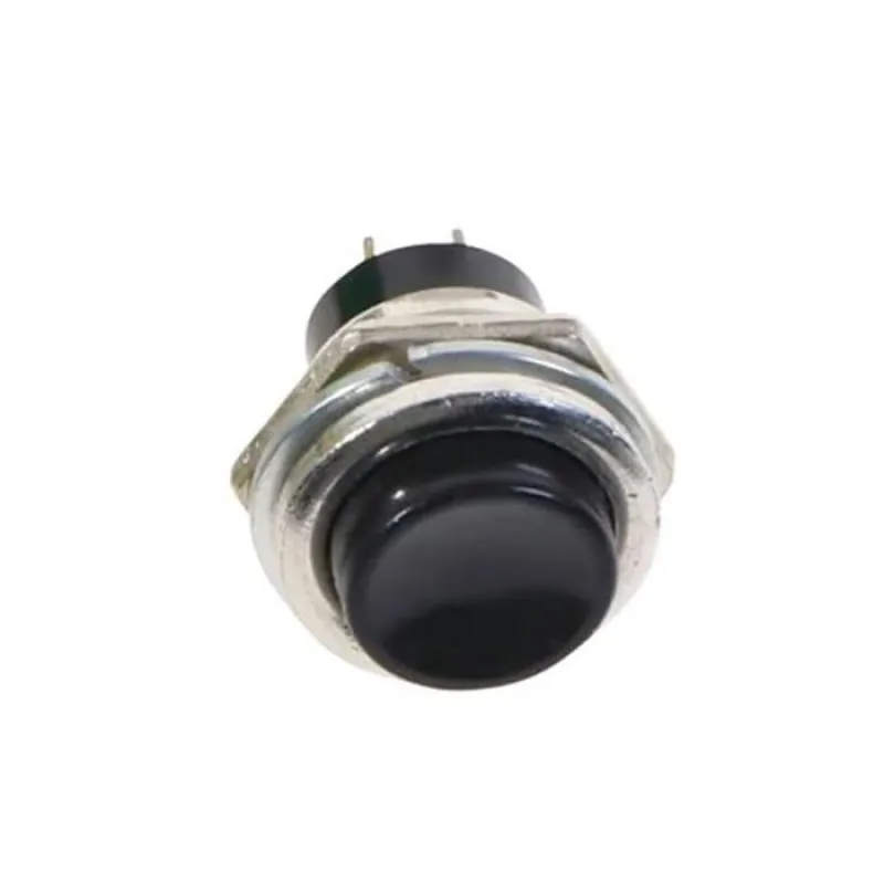 16mm Buton de Împingere Momentan ON-OFF 2A PBS-26B - NEGRU 16mm Buton de Împingere Momentan ON-OFF 2A PBS-26B - NEGRU